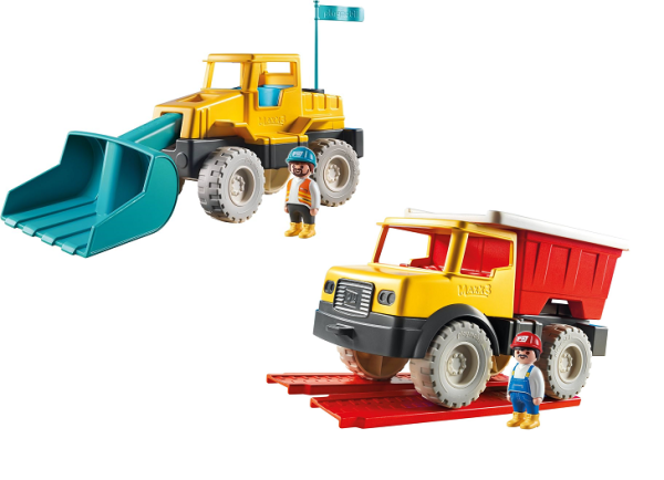 PLAYMOBIL® 9145 - 1.2.3 Bagger &amp; Muldenkipper