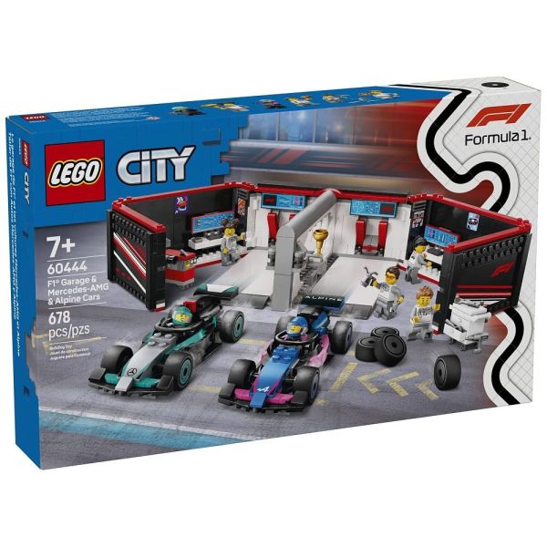 LEGO® City 60444 - F1 Garage &amp; Mercedes-AMG &amp; Alpine Cars