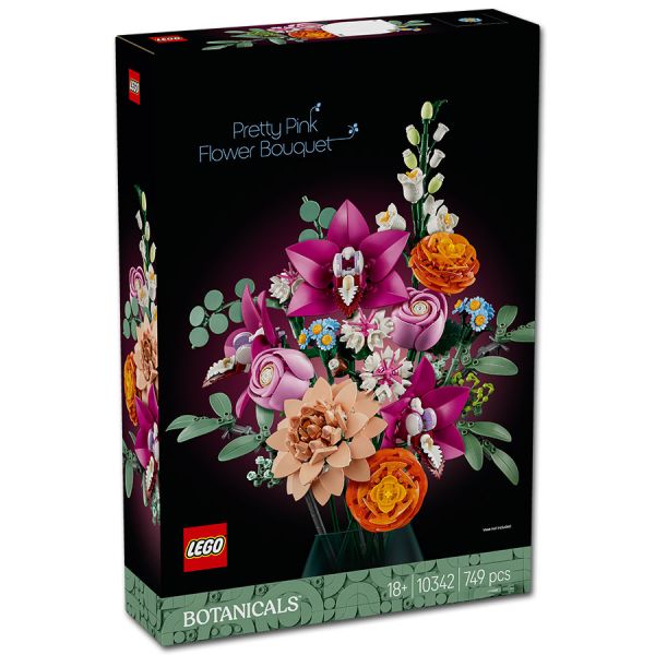 LEGO® Icons 10342 - Schöner Rosafarbener Blumenstrauss