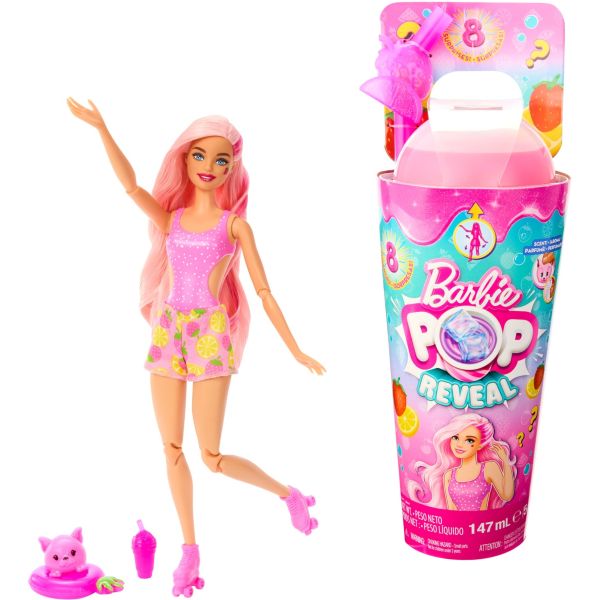 Mattel - Barbie Pop! Reveal Juicy Fruits - Erdbeerlimonade