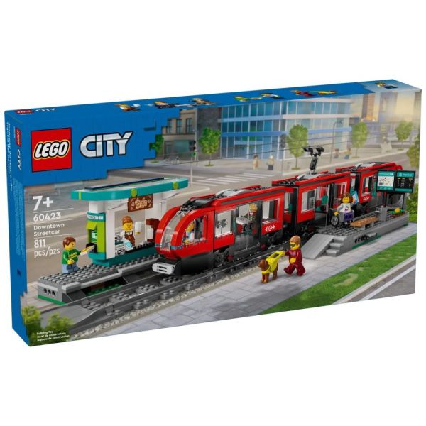 LEGO® City 60423 - Straßenbahn mit Haltestelle