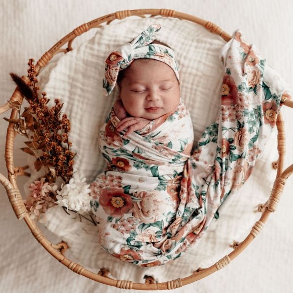 Snuggle Hunny - Swaddledecke Florence mit Stirnband